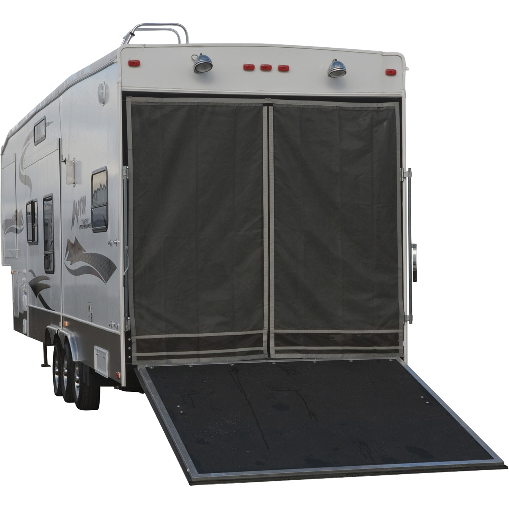 Classic Accessories Toy Hauler Adjustable Bug/Shade Tailgate Screen, Aluminum/Fiberglass Frame, Model# 79984